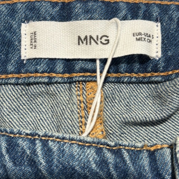 MNG MANGO SZ S Denim A-Line Midi High Waisted Skirt NEW WITH TAGS - Picture 6 of 11